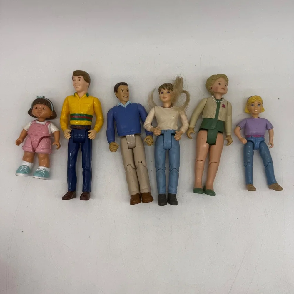 Fisher-Price Loving Family Dollhouse Figures Lot 6pc Family Members Multi-Color